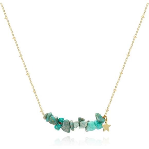 Natural Chakra Stone Necklace | Healing Crystal Chip Beads - Picture 1 of 4